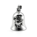 Detail of bell pendant with polished finish and embossed goat zodiac sign pattern - Capricorn Pendant Only (Without Chain)