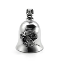 Pisces zodiac biker guardian bell pendant in stainless steel with detailed relief fish art - Pisces Pendant Only (Without Chain)