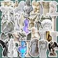 36 wasserfeste Aufkleber mit klassischen griechischen Skulpturen und antiken Säulen - Traumsteinstatue