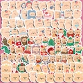 Süßes wasserdichtes Bären-Sticker-Set für Scrapbooking und Handy-Dekoration - Bär Cookie Stil