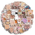 Set di 90 adesivi cartoni animati animali orsetto e coniglio per decorazione di diari - Orso Coco