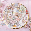Niedliches Sticker-Set mit Hasen und Mädchen im koreanischen Stil für Planer und Tagebuch - Fommy Mädchen