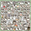 Niedliches Siamkatzen Aufkleber Set für Scrapbooking Handy und Flaschen Deko - Siamesische Katze Mochi