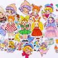 Adesivi per ragazze cartoon City Pop vintage per scrapbooking e decorazioni DIY - Serie Ragazze dei Cartoni Animati (30 Fogli)