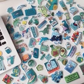 Pastel cartoon stickers set with animals and retro items for DIY planner decoration - Mulan Series
