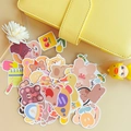 90 Stück wasserdichte süße Bären Aufkleber für DIY Scrapbooking und Notizbuch Dekoration - Orangen-Bär-Stil