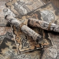 Vintage-Scrapbook-Papierset mit dunklen Fantasie-Motiven und Alchemie-Symbolen - Dunkler Fantasie-Böse Geister-Stil