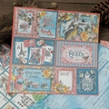Papel decorativo vintage para scrapbooking estilo europeo con motivos victorianos en madera - Papel de Material Scrapbook No Repetitivo