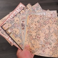 Vintage European style decorative paper for scrapbooking with retro portraits and floral art - 10 Sheets Lady Life