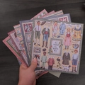 Pegatinas vintage de muñecas de papel para scrapbooking y decoración de diarios arte - 10 Hojas Muñeca de Papel