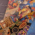 12 Blatt Vintage Halloween Dekopapier mit Motiven von Hexen, Kürbissen und schwarzen Katzen - Halloween-Muster-Set