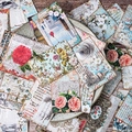 Vintage junk journal scrapbooking paper pack with floral roses and castle illustrations - Ornate Vintage Style Material Pack (Self-Adhesive)