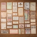Vintage junk journal ephemera pack with retro labels and aged paper textures - Shabby Chic Elements Fourth Season