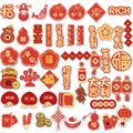 50-piece waterproof cartoon Chinese New Year 2024 Dragon stickers set on white background - Cartoon Spring Festival Style (MUP-031) / 50 Sheets