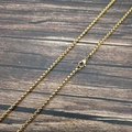 Collar de cadena box bañado en oro de 18 quilates con cierre de mosquetón resistente - 3MMx70CM / Dorado