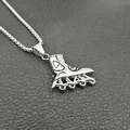 Hiphop rolschaatshanger ketting van zilver roestvrij staal met een box ketting - Staal Kleur [Alleen Hanger (Zonder Ketting)]