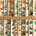 Vintage-Botanik-Papierset mit 20 Blumenmustern für DIY-Scrapbooking und Basteln - Botanisches Paradies