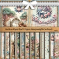 12 Blatt Vintage Elfenkönigreich Scrapbook-Papier 135 g/m² im Format 14x18 cm - Elfenreich