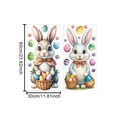 Detail showing Easter wall stickers with cute bunnies and colorful eggs, size 60x30 cm - 60x30cmx2 Sheets / Multicolor (UV24Y12947S_R)