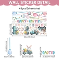 Detaillierte Größentabelle für 49-teilige Oster-Wandsticker mit Hasen und Eiern - UV-bedruckter Hasen-LKW-Stil (UV26Y80120T_R) / 90*30cm*2 Blätter