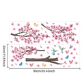 Dettaglio dei fogli per adesivi murali con ciliegi rosa, colibrì e farfalle variopinte - 90*30cm*2 Fogli / Albero di Ciliegio Rosa (CT26Y80145T_R)