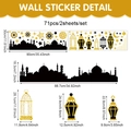Detaillierte Maßangaben für Ramadan Wandsticker mit Moschee und goldenen Laternenmotiven - 30x90cm (2er-Set) / Schwarz Gold Glitzer Laterne Moschee (UV26Y80185T_R)