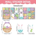 Osterhasen und Eier Wandsticker Set mit 4 Bögen in bunten Pastellfarben - UV26Y80174S_T / 20*30cm*4 Blätter