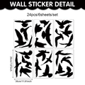 Set mit 24 schwarzen Vogel-Silhouette-Fensterbildern auf 6 Bögen à 20x30 cm - 20*30cm / Schwarzes Vogel-Silhouette-Stil (CT26T60060S_T)