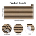 Papel pintado adhesivo impermeable con veta de madera natural y rayas negras 44x150cm - 44cm*150cm Por Rol / Color madera natural