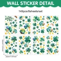 Set of 8 St. Patrick's Day clover window clings with rainbow and gold coin details - 20*30cm / CT26Y80213S_T (8 Sheets)