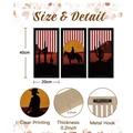 Vintage western cowboy wooden wall decor featuring sunset silhouette with horse and cactus - Western Wild Cowboy Style (Y26Y90145_Q)
