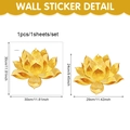 Specifiche dettagliate delle dimensioni dell'adesivo murale loto dorato in PVC con misure - Loto Oro (UV26Y80276DT_T)