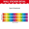 Detail of 32x90cm PVC wall sticker set with colorful crayon patterns for classroom decor - Colorful Crayon Style (CT26T60122J_R)