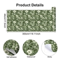 Dettaglio della carta da parati floreale 44x300cm impermeabile e autoadesiva - 44cmx300cm / Motivo Floreale Verde Scuro (CT26Y70029M)