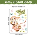 Detailed size chart showing Easter bunny and butterfly window sticker measuring 30x40cm - Rabbit in Dress on Swing Style (UV26Y80314S_R) / 40*30cm