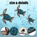 Juego de 3 decoraciones de pared de madera de tortuga marina con acabado vintage - Juego de 3 Tortugas Marinas (Y24Y50356_Q)