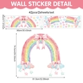Détail des dimensions et de la disposition des stickers arc-en-ciel pour enfants - Style Arc-en-ciel Aquarelle (UV26Y80296T_R)