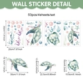 Spécifications de taille pour stickers tortue marine, ensemble de 4 feuilles et 53 pièces - Style Animal Océanique (UV26Y80354T_T) / 20*30cm*4 Feuilles