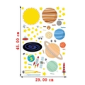 Detailed sheet of solar system wall stickers including planets, rockets and astronauts - TSB90015 (29*45cm)