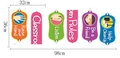 Educational classroom rules wall decal featuring colorful icons for preschool learning - Classroom Rules (UV20772T_R) / 98x36cm