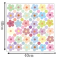 Bohemian floral wall sticker for kids rooms in colorful 40cm macaron colors - Fresh Multicolor Flowers (CT20493AT_R)