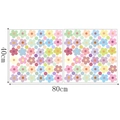 Floral wall stickers in pastel colors for kids room decoration, 80x40cm set size - Fresh Macaron Colors (CT20493BT_R)
