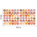 Floral boho wall stickers for kids room decoration, colorful flower PVC decals 40x80cm - Minimalist Fresh Flowers (CT20495BT_R)