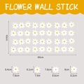 Pegatinas de pared margaritas blancas para dormitorio, set de 32 flores de 43x89cm - Juego de Margaritas Blancas (UV20503T_T) / 89x43cm