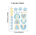 Vinilos decorativos arcoíris y estrellas azul claro y amarillo, 21x28 cm para niños - Tipo A: Estilo Estrella Arco Iris (CT20963T_T)