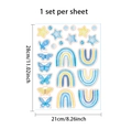 Pegatinas de pared autoadhesivas de arcoiris, mariposas y estrellas para habitación infantil - Tipo B: Estilo Mariposa Arco Iris (CT20963T_T)