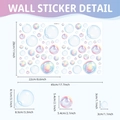 Muurstickers pastel waterverf bubbels voor badkamer decoratie formaat 45x28cm - Droomachtige Gradiënt Bellen (UV70001T_T) / 22x28cm