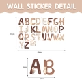 Detail view of alphabet animal wall stickers showing dimensions 99x67cm for nursery decor - 99*67cm / Rainbow