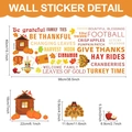 Autumn Thanksgiving window stickers with pumpkins, maple leaves and Be Thankful text - Autumn Theme Combination (TBW9195) / Colorful