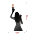 Halloween ghost silhouette window sticker with bloody handprints 43x96cm size - Ghost Blood Handprint Style (TBW9191)